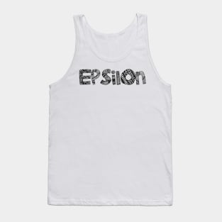 Epsilon Letter Doodle Pattern Tank Top